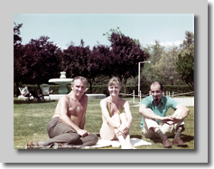 Capt. Roy Bowring, Frances Lightfoot & John Dallaway at the Prince of Wales Club